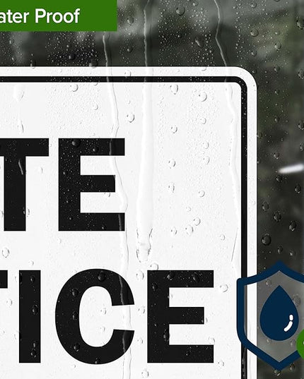 Site Office Sing Sign, 10x7 Inches, 4 Mil Vinyl Decal Stickers Weather Resistant, Made in USA by My Sign Center