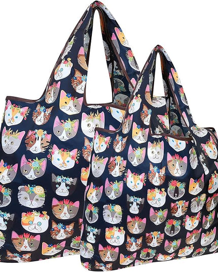 allydrew Large Foldable Tote Nylon Reusable Grocery Bags