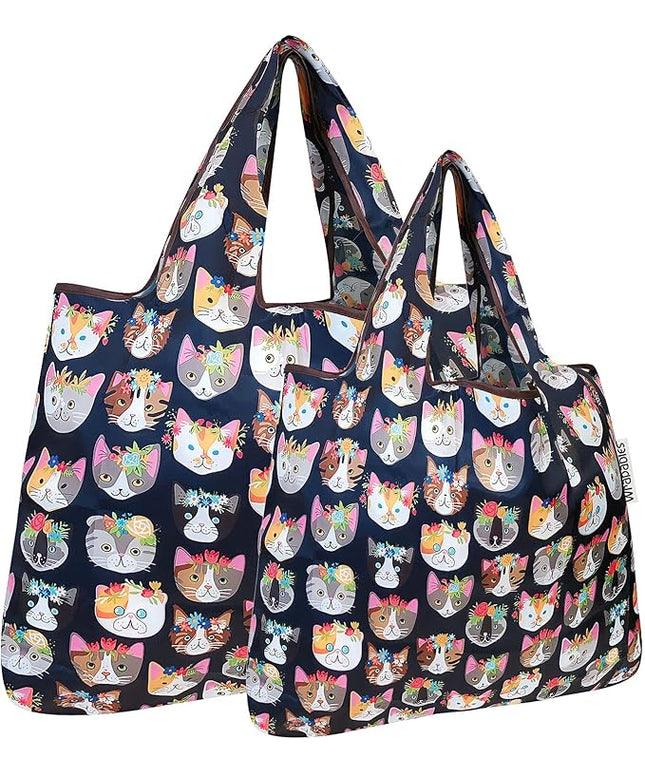 allydrew Large Foldable Tote Nylon Reusable Grocery Bags