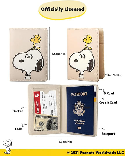 Peanuts Snoopy Passport Cover Official License, Cute Passport Holder, Snoopy Gifts