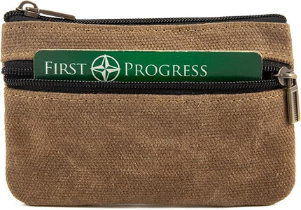 Canvas Coin Purse for Men,Small Cloth Change Purse for Coins,Small Fabric Coin Pouch for Men,Mens Zipper Coin Purse,Mini Key Money Change Wallet