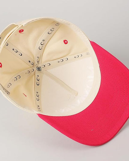 MIRMARU Two-Tone Vintage Canvas Trucker Hats for Men & Women, Adjustable Size Baseball Caps with Trendy Embroidered Design