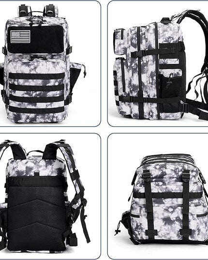 gracedon Tactical Backpack - Military Molle Bag 3 Days Pack for men and Women Large Assault Rucksack 45L (Black)