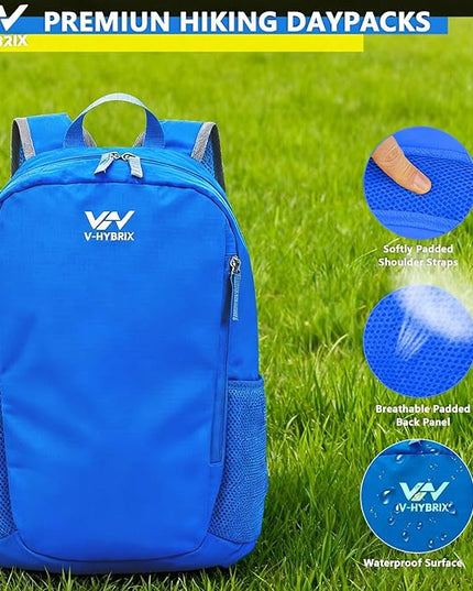 30L Commuter Backpack, Lightweight Laptop Camping Casual Daypacks, Waterproof Gym Travel School Bag Basic Backpack for Men Women-Blue