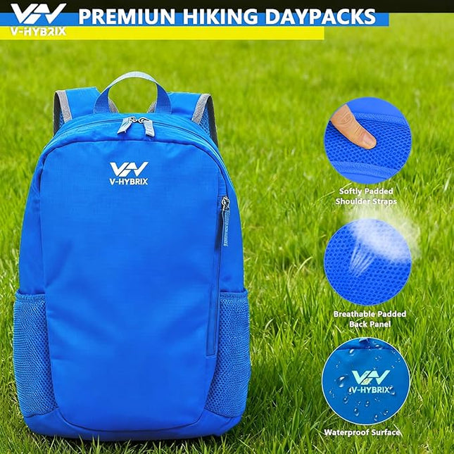 30L Commuter Backpack, Lightweight Laptop Camping Casual Daypacks, Waterproof Gym Travel School Bag Basic Backpack for Men Women-Blue