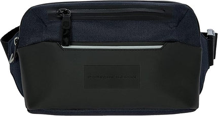Porsche Design Urban Eco Belt Bag, Premium Crossbody Fanny Pack Made from Recycled Polyester with Zippered Compartments, Adjustable Belt and Car-Inspired Clasp for Everyday Use - Blue
