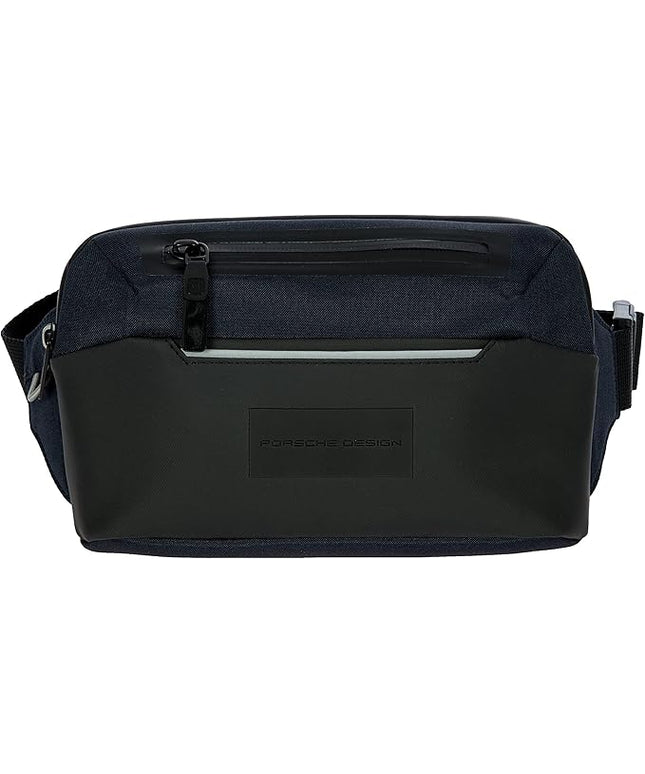 Porsche Design Urban Eco Belt Bag, Premium Crossbody Fanny Pack Made from Recycled Polyester with Zippered Compartments, Adjustable Belt and Car-Inspired Clasp for Everyday Use - Blue