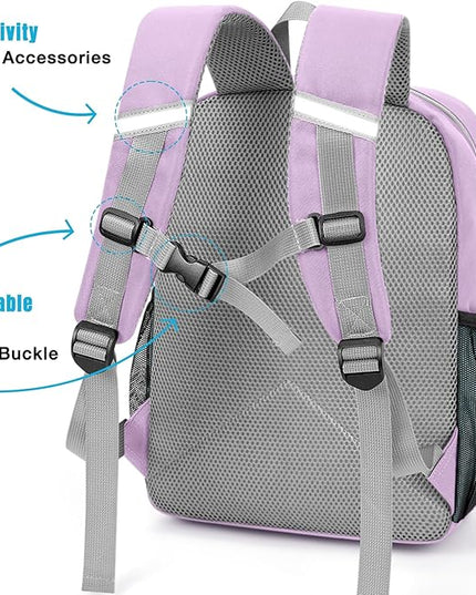 STEAMEDBUN Kids Backpack Girl 4-6, Girls Backpack for Elementary Kindergarten School -15inch