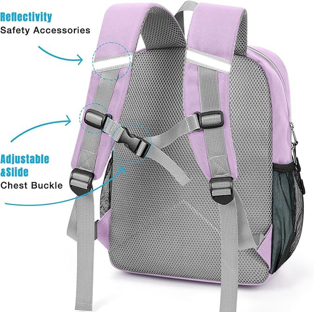STEAMEDBUN Kids Backpack Girl 4-6, Girls Backpack for Elementary Kindergarten School -15inch