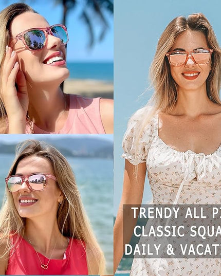 Joopin Square Sunglasses Polarized UV Protection Trendy Designer Sun Glasses Men Women