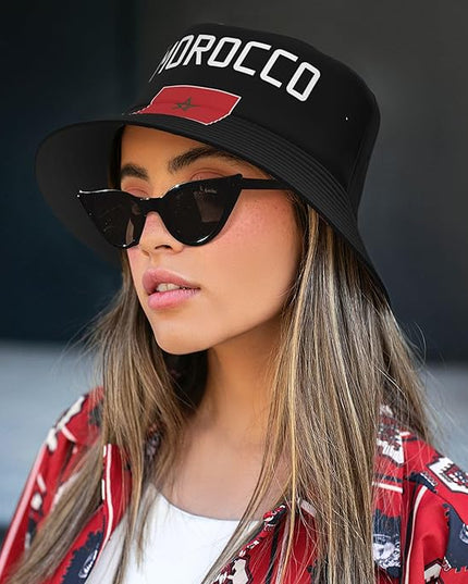 Funny Flag Bucket Hat for Men Women, Fisherman Hats Packable Fashion Sun Cap for Travel Outdoor Beach Boys Girls