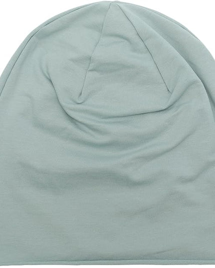 ZLYC Cotton Thin Slouchy Beanie Hat for Men Women Fashion Soft Stretch Knit Skull Cap