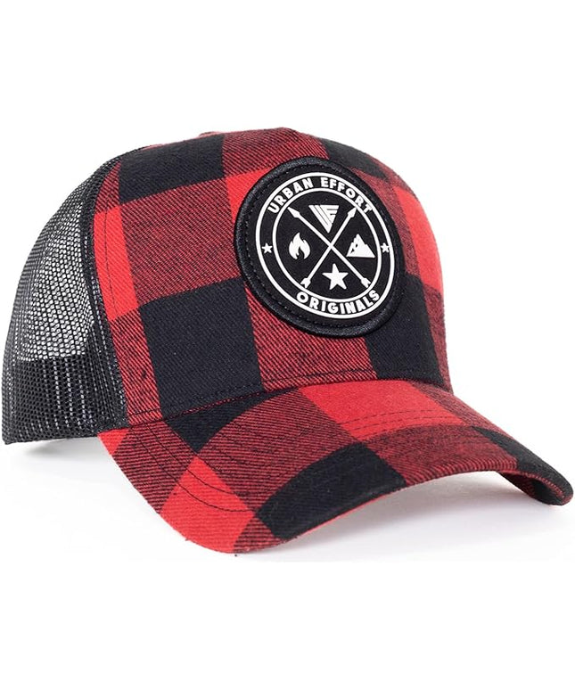Urban Effort Mesh Back Cap - for Men and Women Baseball Hat 5-Panel Trucker Hat - Great Snapback Closure for Hunting & Hiking