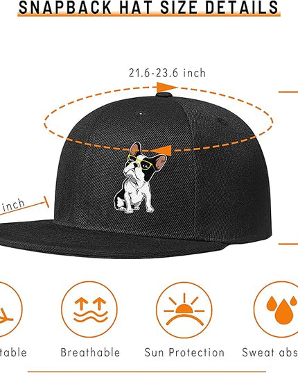 Skull Finger Flat Bill Hats for Men Black Mens Snapback Hat Baseball Cap Fitted Hat Rock N Roll Skeleton Hand Snap Backpack
