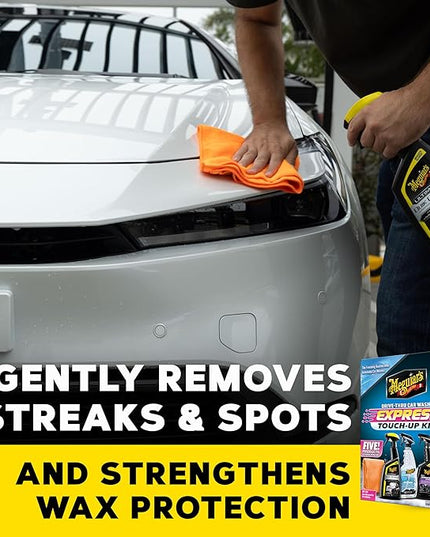 Meguiar's Drive-Thru Car Wash Express Touch-Up Kit - The Perfect Car Detailing Kit for Touching Up After Running Through an Automatic Car Wash or After Washing Your Ride at Home, Clean Inside and Out