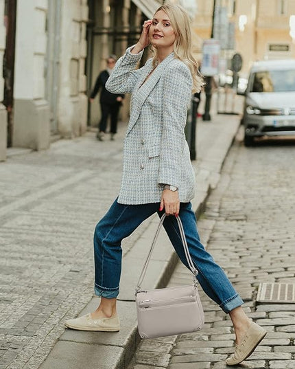 WESTBRONCO Crossbody Bags for Women, Medium Size Shoulder Handbags, Satchel Purse with Multi Zipper Pocket