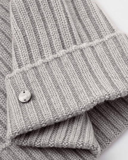 KVSS 100% Pure Cashmere Beanie for Women & Men Knit Winter Hat Cuff Rib Cap | Luxury from Inner Mongolia