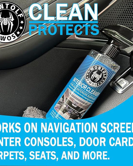 Wontolf Complete Car Wash Cleaning Kit, Car Interior Detailing Kit with Car Wash Soap, Interior Detailing Cleaner, Wheel Cleaner, Wheel Brush, Dying Towel, for Cars Trucks RVs SUVs