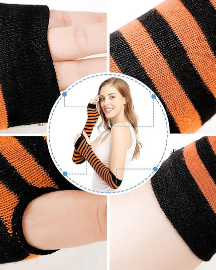 Bienvenu Punk Gothic Rock Long Arm Warmer Fingerless Gloves