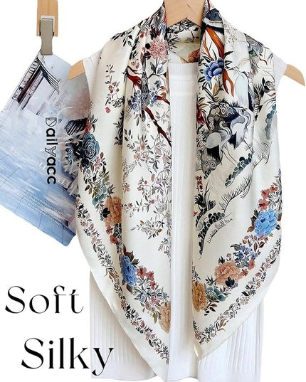 Dailyacc Hair Bandanas Scarf For Women Lightweight Fashion Neck Silk Satin Head Scarves For Sleeping Handbags Scarf