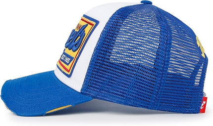 ililily Premium Howels Embroidery Vintage Baseball Cap Distressed Trucker Hat