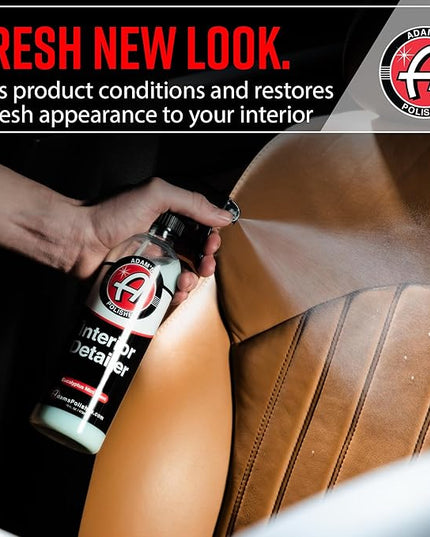 Adam's Polishes Interior Detailer (16oz) - Total Car Interior Cleaner, Protectant & Dressing | All Purpose Cleaner & Leather Conditioner | Vinyl, Dashboard, Screen, Seat Cleaner & More