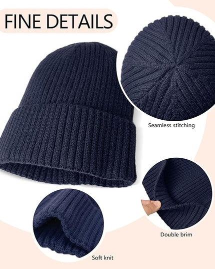 HiRui Knit Beanie for Men Women Kids, Winter Hats Warm Classic Daily Skull Caps