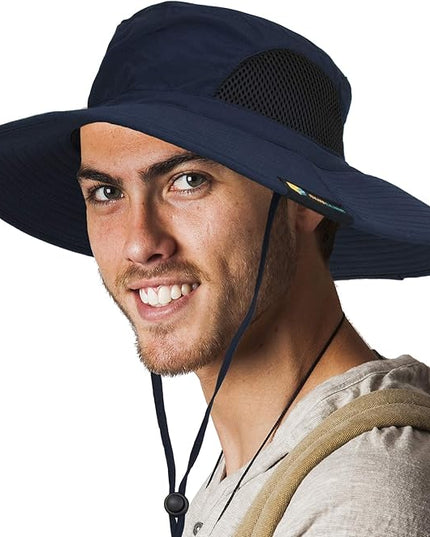 SUN CUBE Wide Brim Sun Hat Men Women, Fishing Hats Sun UV Protection, Mens Hiking Bucket Hat Safari Beach Boonie, UPF 50+