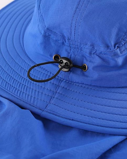 Home Prefer UPF 50+ Mens Wide Brim Fishing Hat with Neck Flap Sun Hat for Men Women Sun Protection Cap