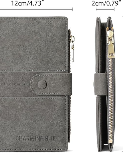 RFID Blocking Leather Passport Wallet Cover Case with Pen and Card Slots Travel Wallet for Women/Men Travel Must Haves Accessories