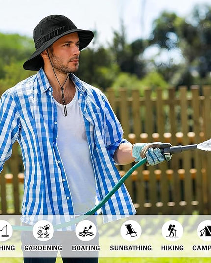 Sukeen Bucket Hat, Waterproof, Skin-Friendly, Shields Neck, Quick-Dry, Breathable, Hat for Fishing, Travel hat