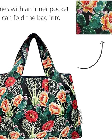 allydrew Large Foldable Tote Nylon Reusable Grocery Bags