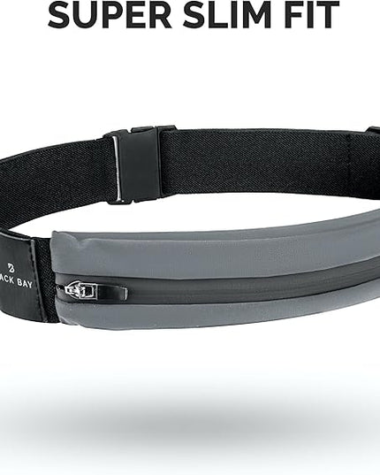Back Bay Slim Running Belt for Women & Men [Fits ALL Phones], Runners Fanny Pack for Men, Money Belt, Running Gear Gift, Waist Bag Workout Gear, iPhone Runner's Phone Holder Waist Pack