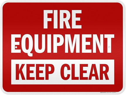 Fire Equipment Keep Clear Sign, 18x24 Inches, 3M EGP Reflective .080 Aluminum, Fade Resistant, Made in USA by My Sign Center