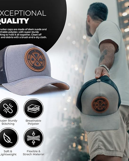 Urban Effort Mesh Back Cap - for Men and Women Baseball Hat 5-Panel Trucker Hat - Great Snapback Closure for Hunting & Hiking