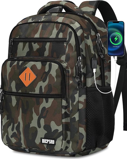 Classic Backpack for Men Women, School Backpack for Girls Boy Teens,15.6 Inch Laptop Bookbag with USB Charger for College High School Work Business Computer Book Bag,mochilas para hombres