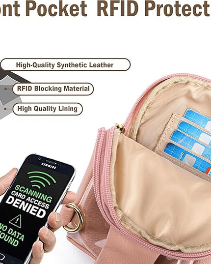 INICAT Sling Bag for Women Touchscreen Small Crossbody Cell Phone Purse Fanny Pack