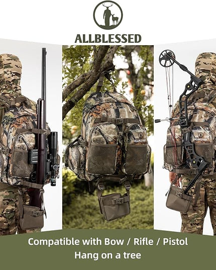 hunting backpack for men Waterproof Camo Pack Hunting gifts for men gear Hunting Day Pack-BlessedBark-35L