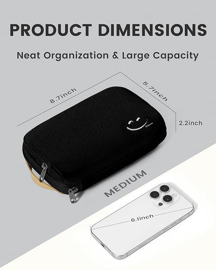 Travelkin Travel Cord Organizer, Electronic Organizer Travel Case, Cable Organizer Bag For Cords,Chargers Phone, Sd Card,Usbs