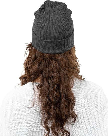 12 Pack Winter Beanie Hats for Men Women, Warm Cozy Knitted Cuffed Skull Cap, Wholesale