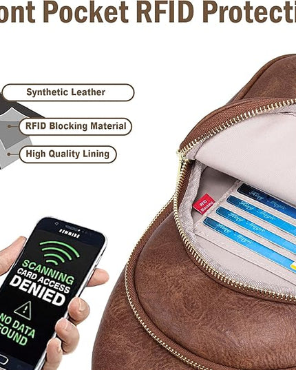 Anti Theft Crossbody Bags for Women Leather Sling Bag Cross Body Travel Purse Chest Bags Fanny Pack Gift Teen Girl