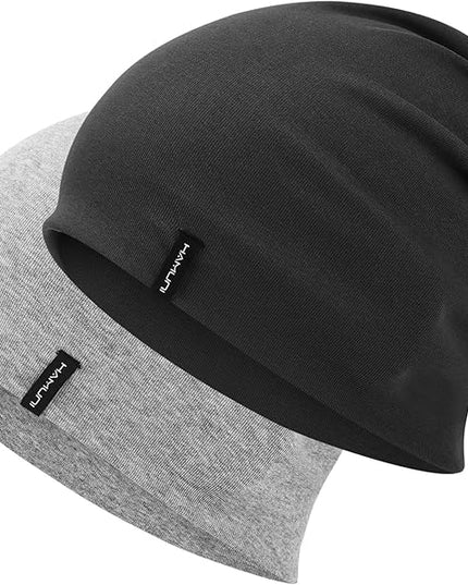 Slouchy Beanie for Women Men Soft Cotton Chemo Hats Double-Layer Warm Beanie Cap for Daily Wear & Transitional Seasons