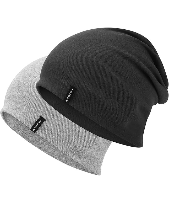 Slouchy Beanie for Women Men Soft Cotton Chemo Hats Double-Layer Warm Beanie Cap for Daily Wear & Transitional Seasons