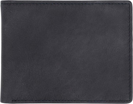 Wallet for Men-Genuine Leather RFID Blocking Bifold Stylish Wallet With 2 ID Window