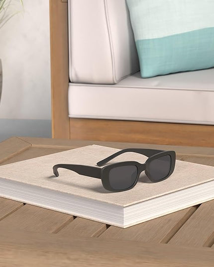 JASPIN Rectangle Sunglasses for Women Men Trendy Y2k Retro 90s Sun Glasses UV Protection Cool Square Frame