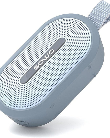SOWO Wireless Portable Small Speaker, Ultra Magnetic Bluetooth Speaker for Golf Cart, Coverless IP67 Waterproof, 24 H Playtime, Pro Sound, Clip Hanging Design for Outdoor, Indoor - Blue