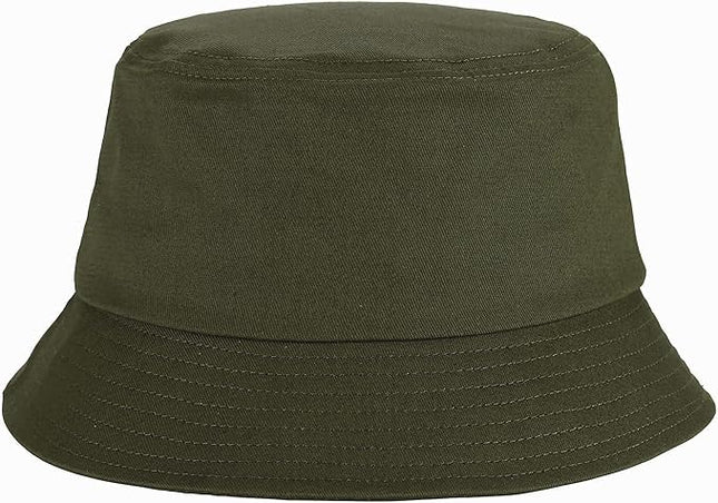 Umeepar Unisex Cotton Packable Bucket Hat Sun Hat Plain Colors for Men Women