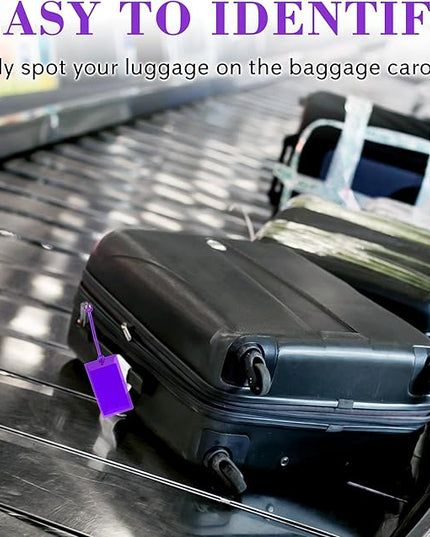 50 Pack Luggage Tags for Suitcases, Airplane Travel Essentials for Flying, International Travel Must Haves, and Luggage Accessories by Sodsay