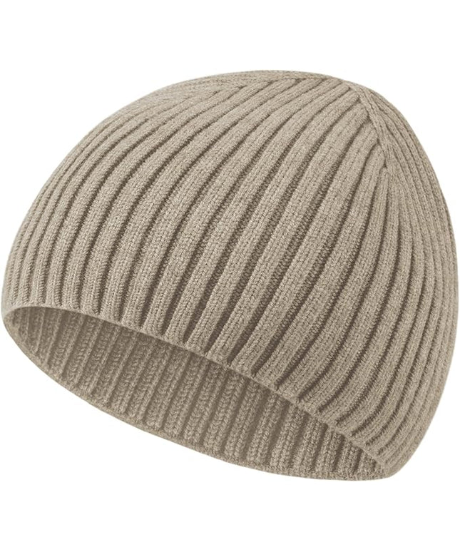 choshion Wool Knit Fisherman Beanie Hat for Men Women,Cuffless Warm Short Cuff Beanies Toboggan Ski Hats Winter Skull Cap