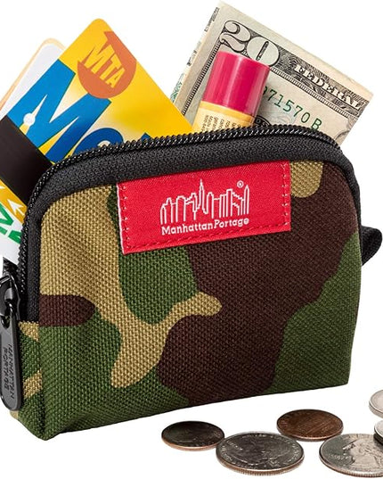 Manhattan Portage Coin Purse With Zipper Closure Pouch Eclectic Colors Credit Card ID Card Jewelry Keys Water Resistant Gift 1000D CORDURA® Everyday Carry